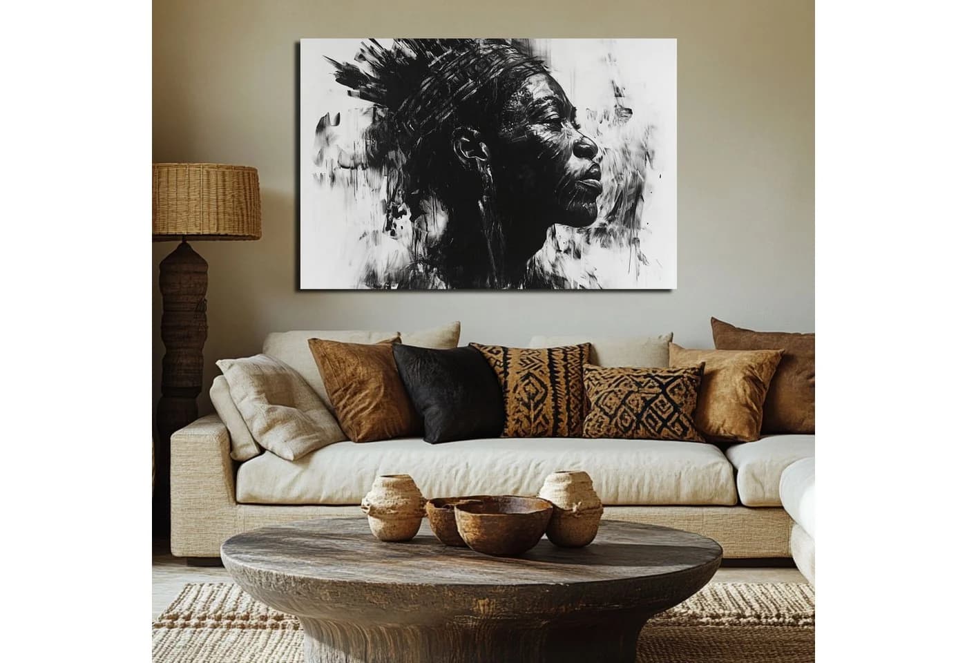 DARO Leinwandbild Abstrakt Afrikanisches Motiv XXL - Bild 3