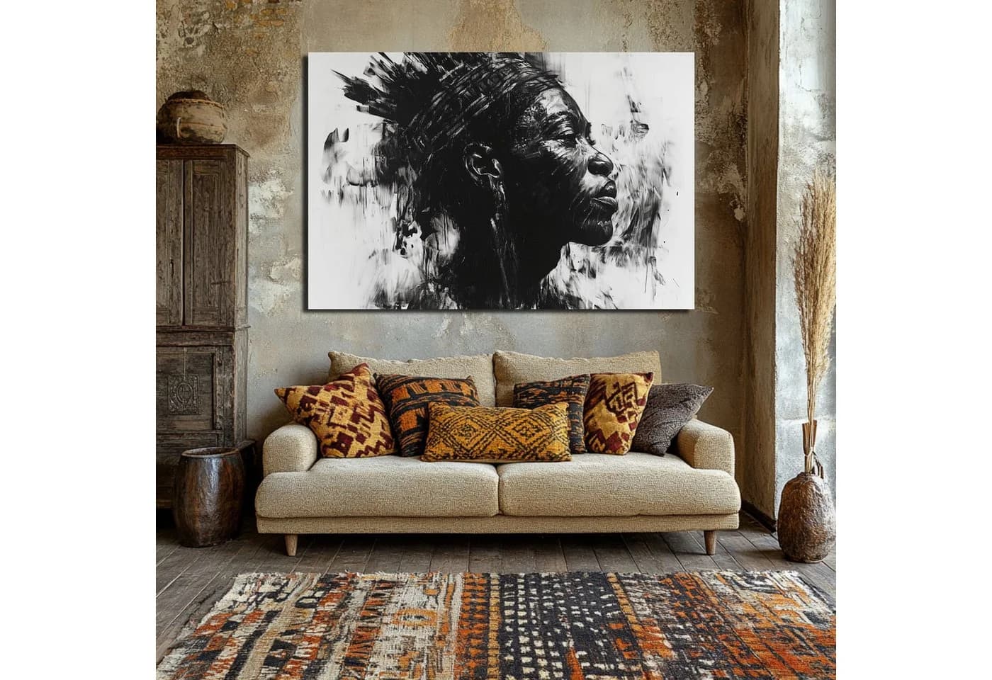 DARO Leinwandbild Abstrakt Afrikanisches Motiv XXL - Bild 4