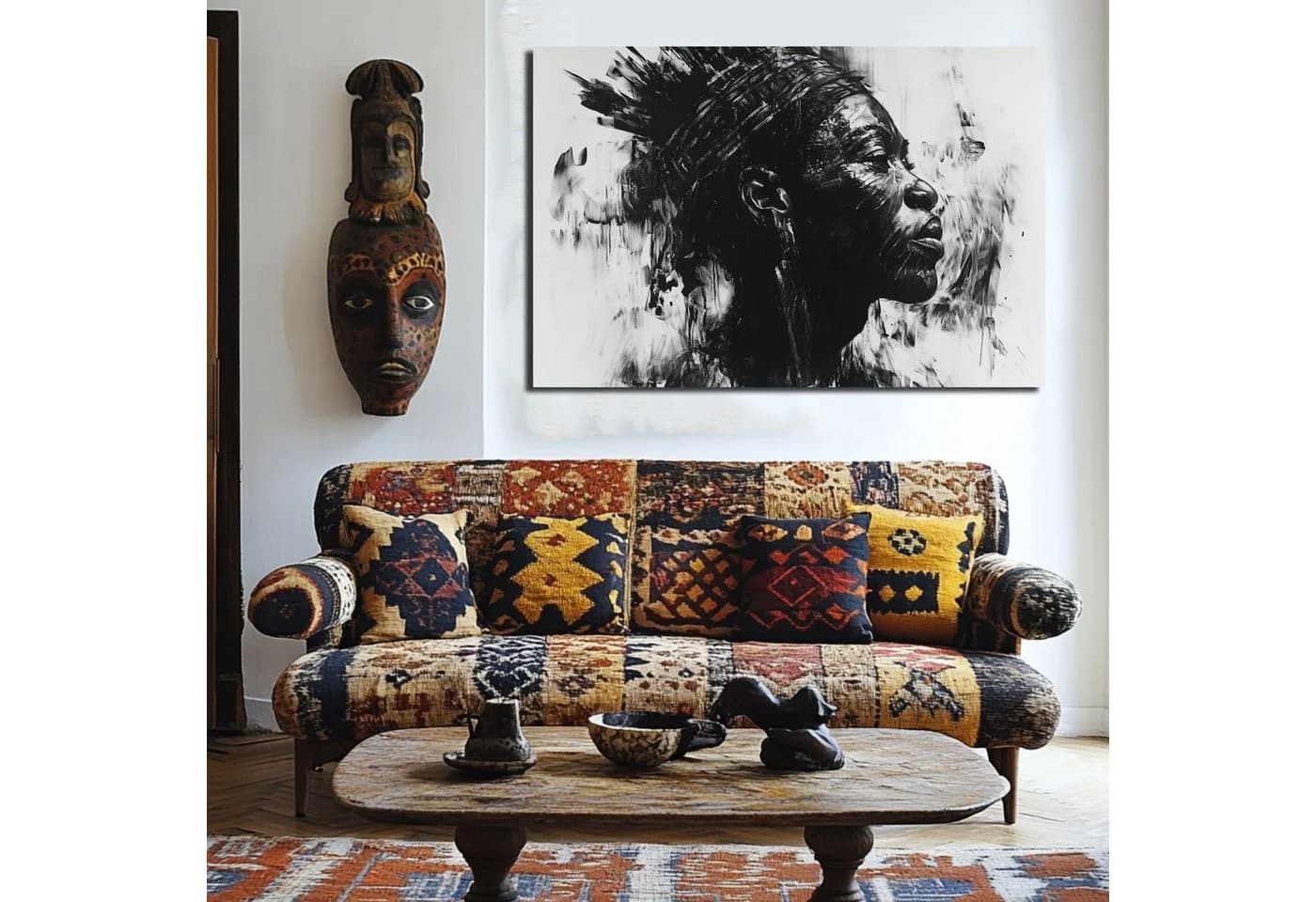 DARO Leinwandbild Abstrakt Afrikanisches Motiv XXL - Bild 5