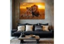 DARO Design Leinwandbild Modern Abstrakt Löwen Orange Gold Bild 3