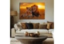 DARO Design Leinwandbild Modern Abstrakt Löwen Orange Gold Bild 4