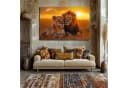 DARO Design Leinwandbild Modern Abstrakt Löwen Orange Gold Bild 5