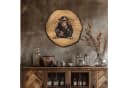 DARO Design Rundes Wandbild Baumrindenscheibe Braun Tiermotiv Bild 1