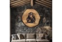 DARO Design Rundes Wandbild Baumrindenscheibe Braun Tiermotiv Bild 3