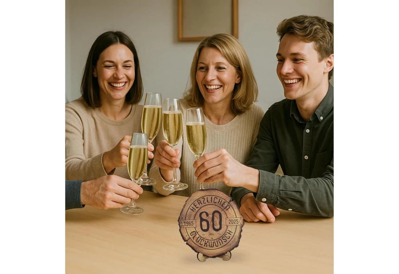 DARO Design Geburtstagsschild 40. Geburtstag Holzscheibe Gravur 1986–2026