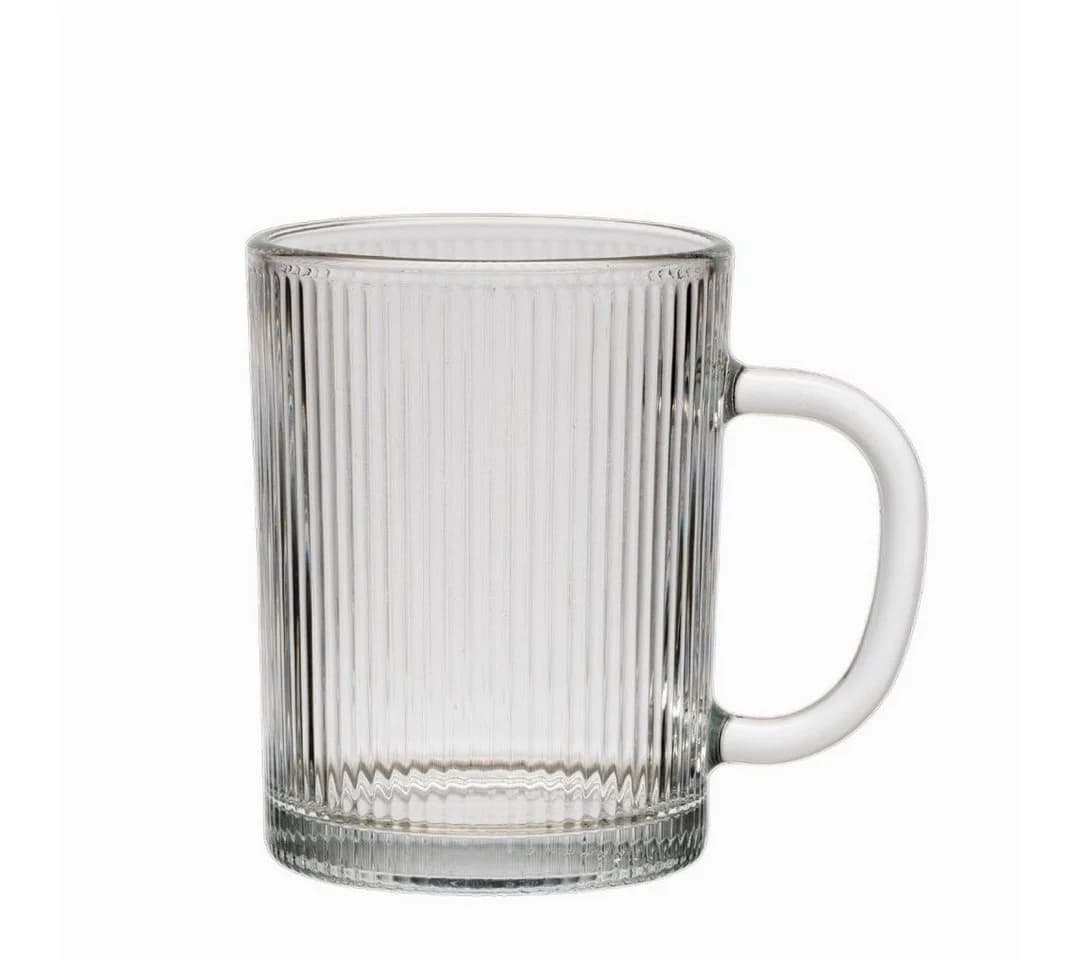 Zoha Glas 2er Set Riffle Cup Henkelglas Transparent - Bild 2