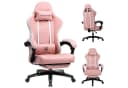GTPLAYER Gaming-Stuhl Ergonomisch mit Fußstütze Stoff Schwarz Bild 2