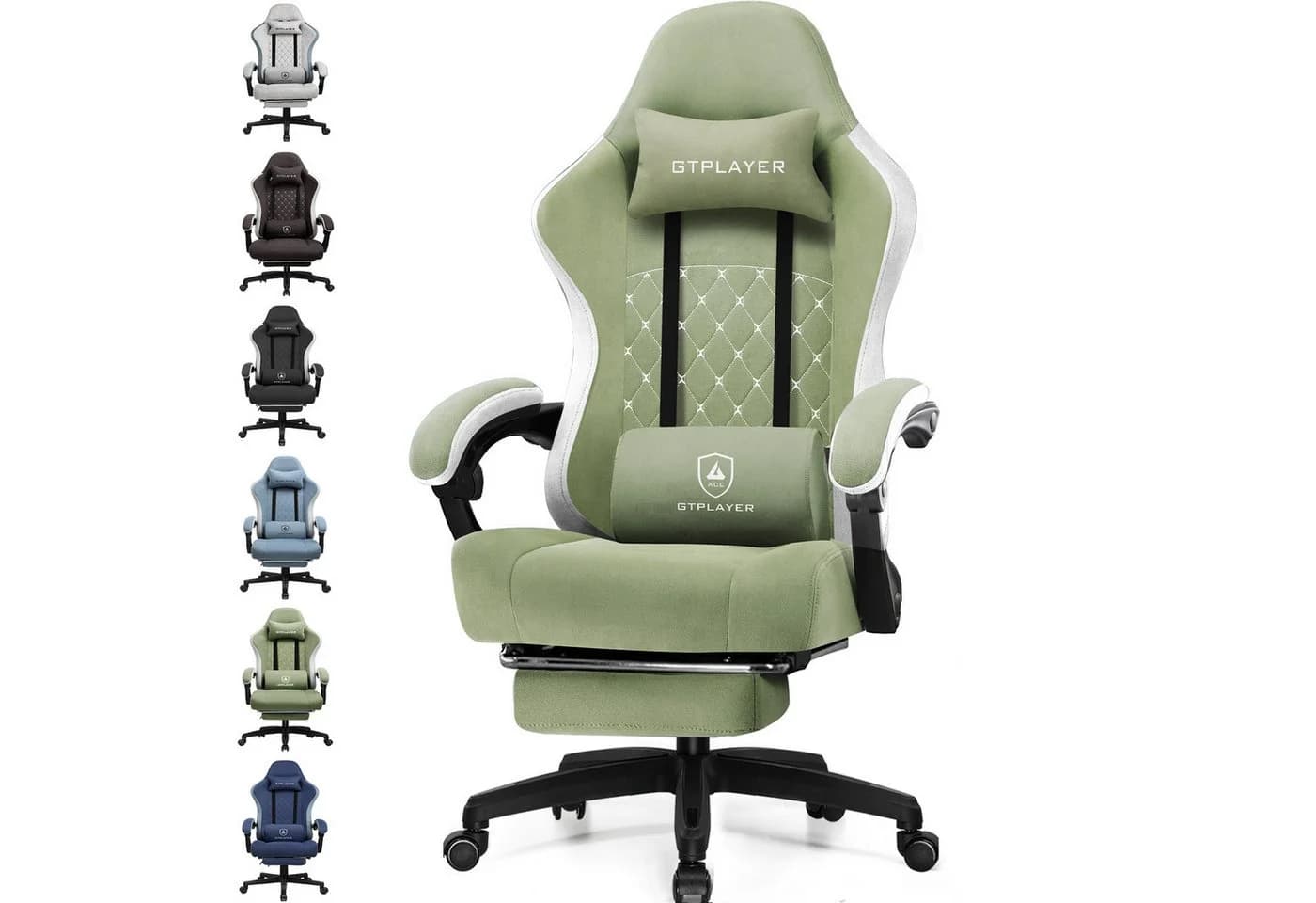 GTPLAYER Gaming Stuhl Ergonomisch Stoff Höhenverstellbar - Bild 2