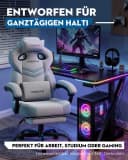 GTPLAYER Gaming-Stuhl Stoff mit Fußstütze und Federsitzkissen Bild 1
