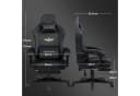 GTPLAYER Gaming-Stuhl Schwarz Stoff Ergonomisch mit Fußstütze Bild 3