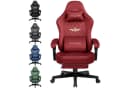 GTPLAYER Gaming-Stuhl Rot Stoff Ergonomisch mit Fußstütze Bild 2
