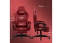 GTPLAYER Gaming-Stuhl Rot Stoff Ergonomisch mit Fußstütze Bild 3