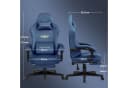 GTPLAYER Gaming-Stuhl Blau Ergonomisch mit Fußstütze Bild 3