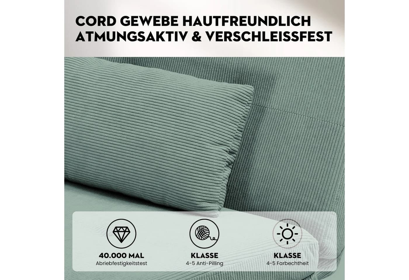 GTPLAYER Schlafsofa mit Schlaffunktion und verstellbarer Rückenlehne - Bild 4