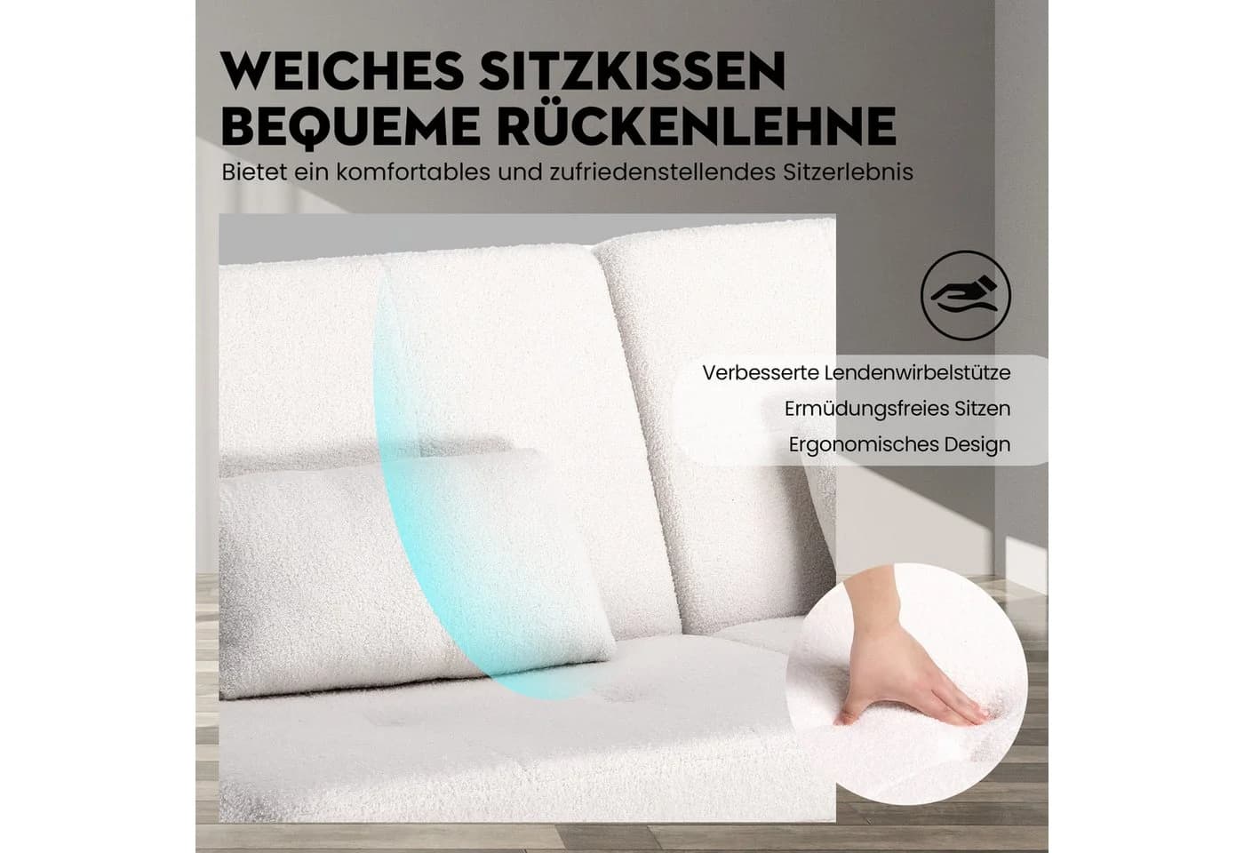 GTPLAYER Schlafsofa mit Schlaffunktion und verstellbarer Rückenlehne - Bild 4