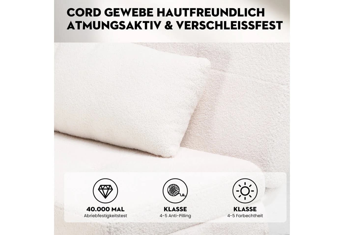 GTPLAYER Schlafsofa mit Schlaffunktion und verstellbarer Rückenlehne - Bild 5