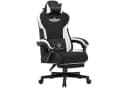 GTPLAYER Gaming-Stuhl Schwarz Stoff mit Lendenwirbelstütze und Fußstütze Bild 2