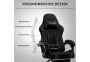 GTPLAYER Gaming-Stuhl mit Massage-Lendenkissen, Fußstütze & Kopfstütze Schwarz Bild 3