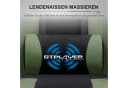GTPLAYER Gaming-Stuhl mit Massage-Lendenkissen und Fußstütze Grün Bild 1