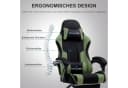 GTPLAYER Gaming-Stuhl mit Massage-Lendenkissen und Fußstütze Grün Bild 3