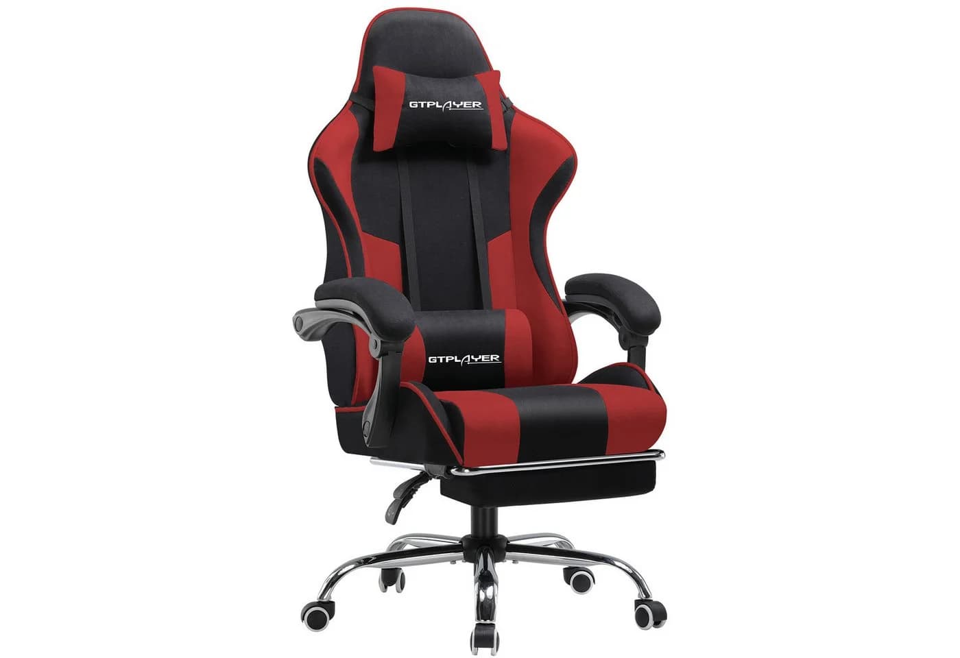 GTPLAYER Gaming-Stuhl Rot mit Massage-Funktion und Fußstütze - Bild 2
