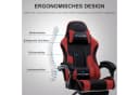 GTPLAYER Gaming-Stuhl Rot mit Massage-Funktion und Fußstütze Bild 4
