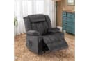 COMHOMA Relaxsessel Grau mit Wippfunktion und 360° Drehung Bild 1
