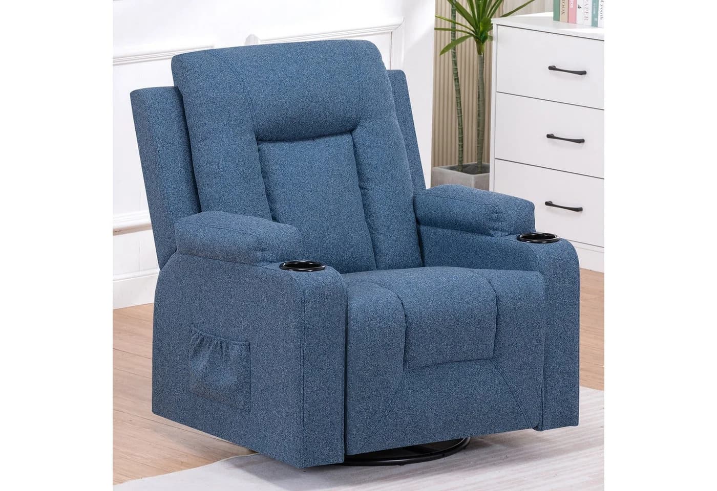 COMHOMA Relaxsessel TV-Sessel Blau mit Liege- und Wippfunktion - Bild 5
