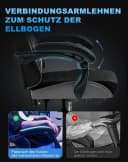GTPLAYER Gaming-Stuhl Grau Ergonomischer Bürostuhl mit Fußstütze Bild 4