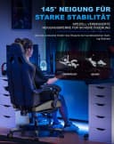 GTPLAYER Gaming-Stuhl Grau Ergonomischer Bürostuhl mit Fußstütze Bild 5