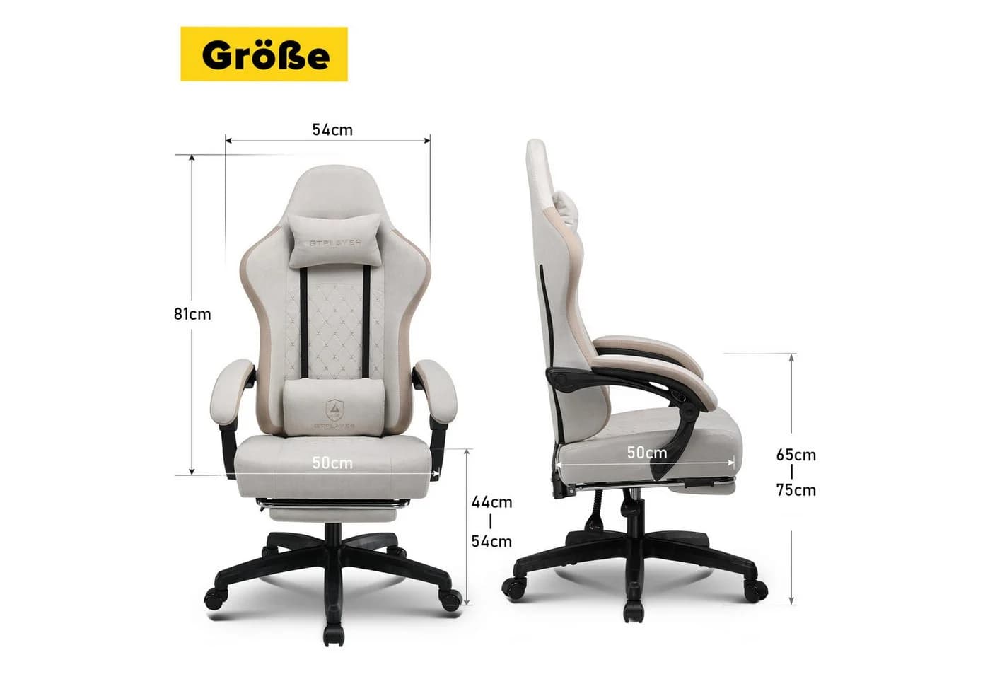 GTPLAYER Gaming Stuhl Ergonomisch - Verstellbar & Komfortabel - Bild 4