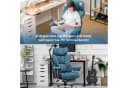 GTPLAYER Gaming-Stuhl Ergonomisch Kunstleder Blau mit Fußstütze Bild 4