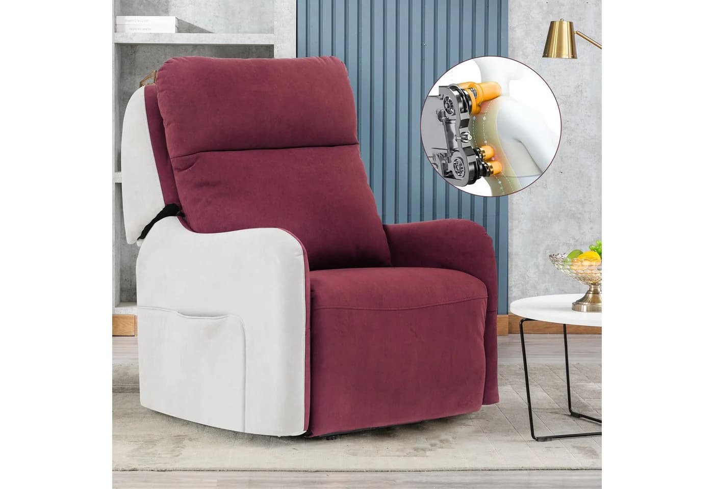 COMHOMA Elektrischer Relaxsessel mit Power Lift & SL-Massage