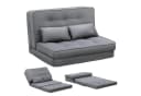 COMHOMA Kindersofa Schlafsofa Bodensofa Grau 3-in-1 mit Schlaffunktion Bild 2
