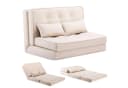 COMHOMA Kindersofa Schlafsofa Beige Faltbar mit Verstellbarer Rückenlehne Bild 2