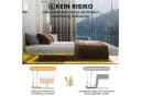 COMHOMA Metallbett mit LED & Steckdosen Bild 1