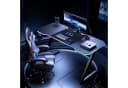 GTPLAYER Gamingtisch mit LED, USB-Anschlüssen und Kohlefaser-Oberfläche Schwarz Bild 4