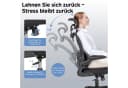 COMHOMA Bürostuhl Ergonomisch Schwarz mit Netzbezug Bild 3