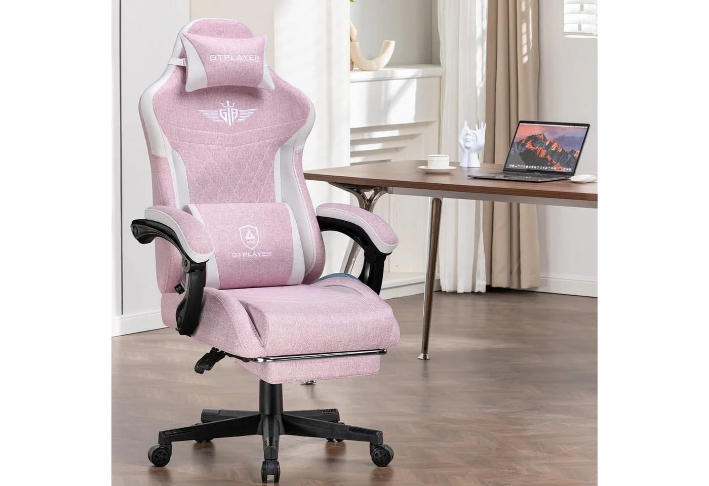 GTPLAYER Gaming-Stuhl Ergonomisch mit Fußstütze und Federkissen - Bild 4