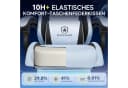 GTPLAYER Gaming-Stuhl hellblau Stoff mit Federsitzkissen und Fußstütze Bild 1