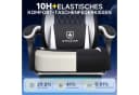 GTPLAYER Gaming-Stuhl Schwarz Stoff Ergonomisch mit Fußstütze Bild 3