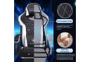 GTPLAYER Gaming-Stuhl Schwarz Stoff Ergonomisch mit Fußstütze Bild 5