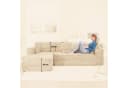 COMHOMA L-förmiges Sofa Big-Sofa Beige Cordstoff mit Schlafsofa-Funktion Bild 3