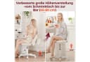 COMHOMA Bürostuhl ohne Armlehnen höhenverstellbar beige Bild 3