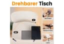 LUCKRACER Loungesessel Beige mit Metallbeinen und drehbarer Tischplatte Bild 1
