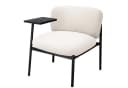 LUCKRACER Loungesessel Beige mit Metallbeinen und drehbarer Tischplatte Bild 2