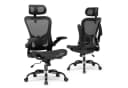 COMHOMA Bürostuhl Ergonomisch Schwarz mit Mesh und Wippfunktion Bild 2