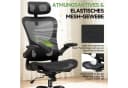 COMHOMA Bürostuhl Ergonomisch Schwarz mit Mesh und Wippfunktion Bild 3