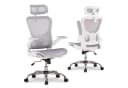COMHOMA Bürostuhl Ergonomisch Grau Mesh mit Wippfunktion Bild 2