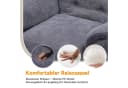 COMHOMA Relaxsessel mit Hocker Grau Verstellbare Rückenlehne Bild 3